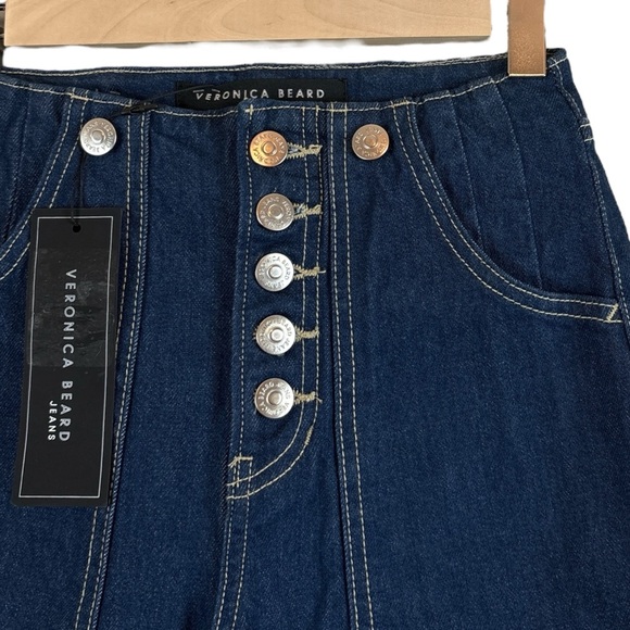 New Veronica Beard $348 Crosbie Wide Leg High Rise Comfort Stretch Jeans Size 23 - Picture 5 of 10